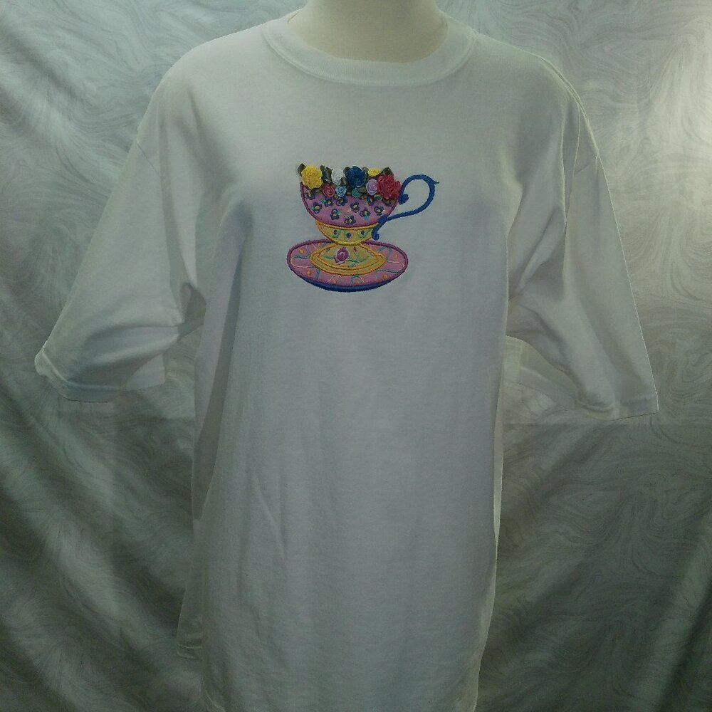 Threads on Threads Teapot Cup T Shirt Size 2 ( XL)   (Z)